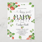 Eine Erdbeere Berry Sweet Baby Dusche Einladung (Vorne/Hinten)