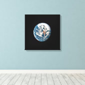 Eine Erde, die aus der Apollo 10 Raumsonde stammt. Leinwanddruck (Insitu (Holzboden))