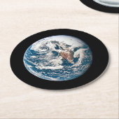 Eine Erde, die aus der Apollo 10 Raumsonde stammt. Runder Pappuntersetzer (Angewinkelt)