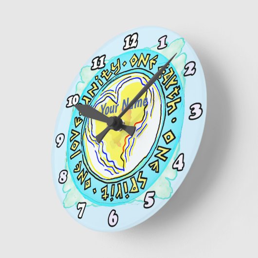 Eine Erde Runde Wanduhr (Winkel)