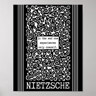 Eine ERFAHRUNG nur sich selbst Zitat von Nietzsche Poster