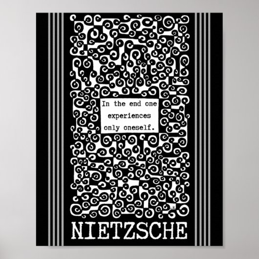Eine ERFAHRUNG nur sich selbst Zitat von Nietzsche Poster (Vorne)