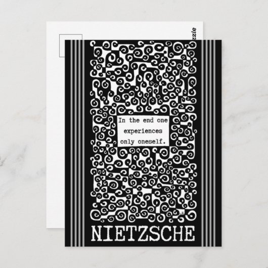 Eine ERFAHRUNG nur sich selbst Zitat von Nietzsche Postkarte (Vorne/Hinten)