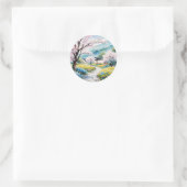 Eine erfrischende Melodie 022 Runder Aufkleber (Tasche)