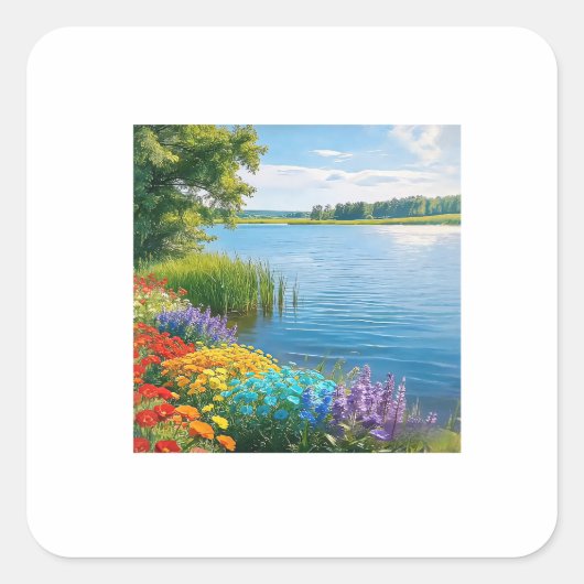 Eine erfrischende Melodie 031 Quadratischer Aufkleber (Vorderseite)