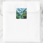 Eine erfrischende Melodie 033 Quadratischer Aufkleber (Tasche)