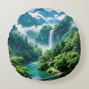 Eine erfrischende Melodie 033 Rundes Kissen