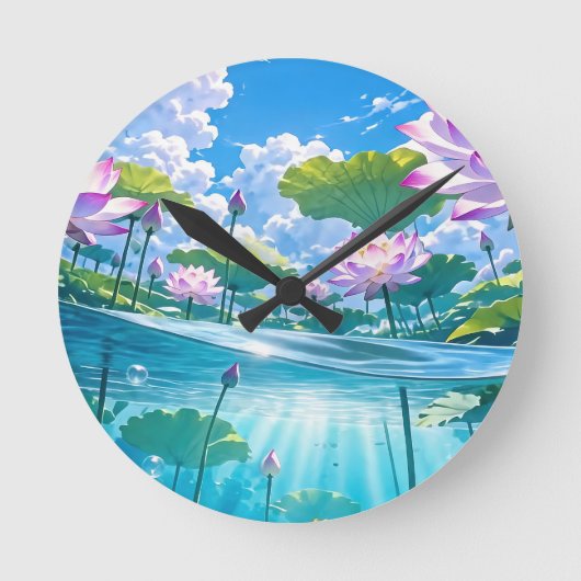 Eine erfrischende Melodie 034 Runde Wanduhr (Vorderseite)