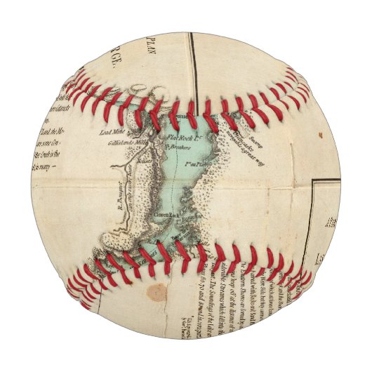 Eine Erhebung über den Champlain-See Baseball (Vorderseite)