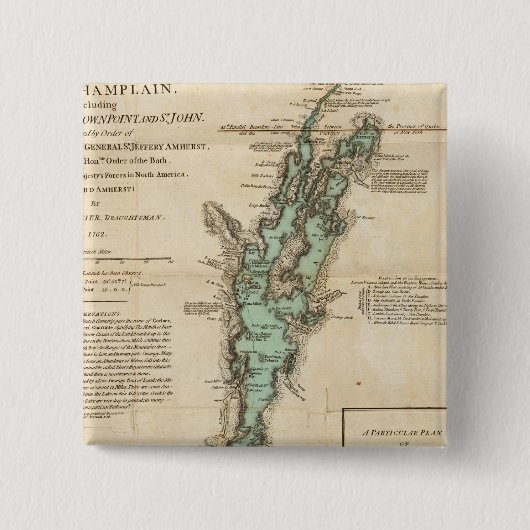 Eine Erhebung über den Champlain-See Button (Vorderseite)