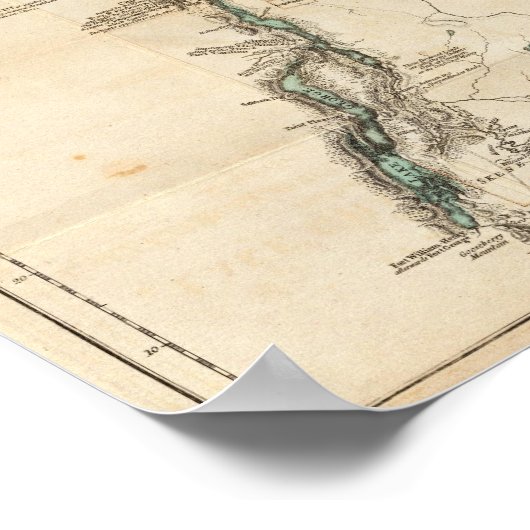 Eine Erhebung über den Champlain-See Poster (Ecke)