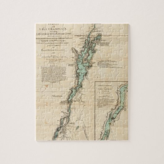 Eine Erhebung über den Champlain-See Puzzle (Vertikal)