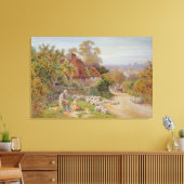 Eine Erholung am Weg Leinwanddruck (Insitu (Wohnzimmer))