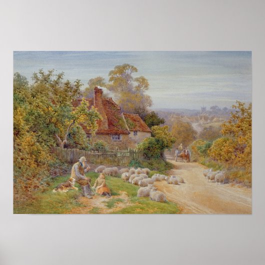 Eine Erholung am Weg Poster (Vorne)