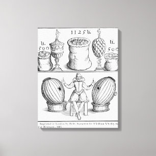 Eine Erklärung, die das Datum des folgenden Leinwanddruck