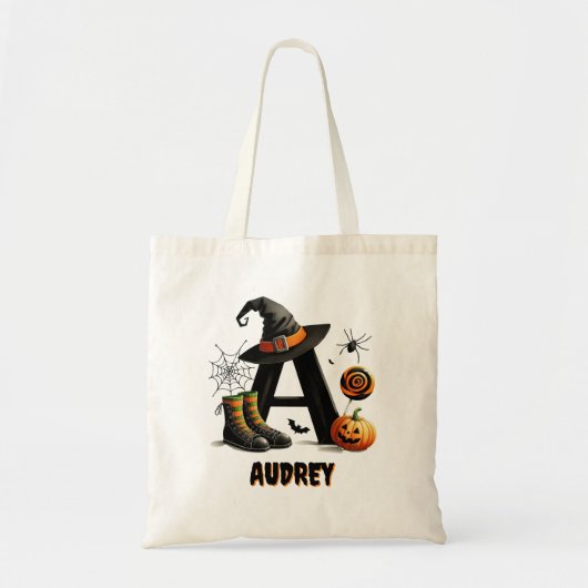 Eine erste Trick oder Behandlung Niedlichen Hallow Tragetasche (Vorne)