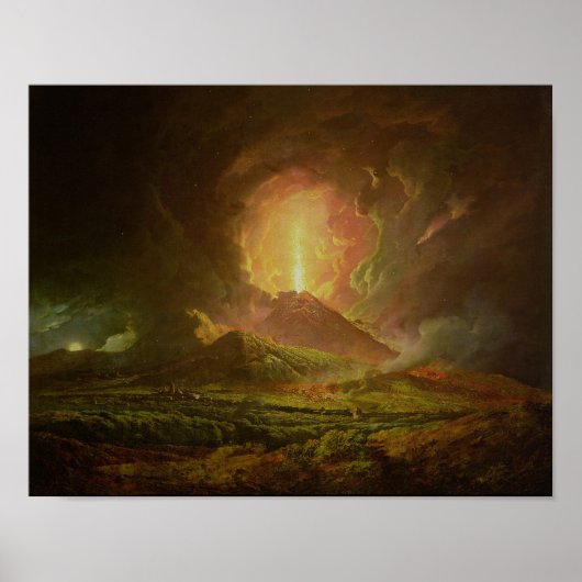 Eine Eruption des Vesuvius aus Portici Poster (Vorne)