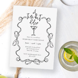 Eine etwas ältere Black Wavy Border Birthday Party Einladung