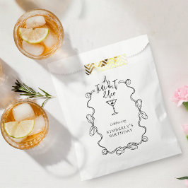 Eine etwas ältere Black Wavy Border Birthday Party Geschenktütchen