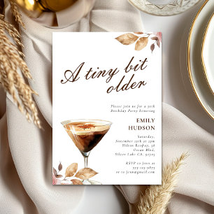 Eine etwas ältere Espresso Martini Geburtstagspart Einladung