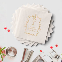 Eine etwas ältere weiße Grenzpartei Servietten Mit Folie