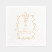 Eine etwas ältere weiße Grenzpartei Servietten Mit Folie (Vorderseite)