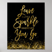 Eine etwas sparkle Motivierend Meldung verlassen Poster (Vorne)