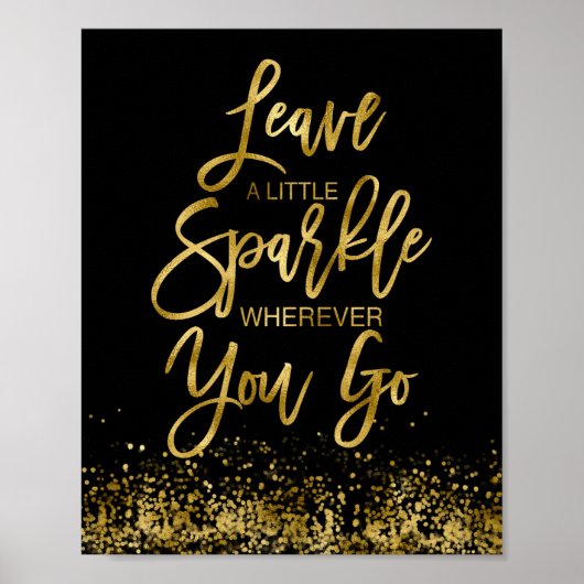Eine etwas sparkle Motivierend Meldung verlassen Poster (Vorne)
