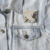 Eine Eule und zwei OstBullfinches Button (Beispiel)