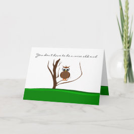 Eine Eule/zwei Eulen im Baum - Valentine Feiertagskarte