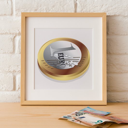 Eine-Euro-Münzposter Poster