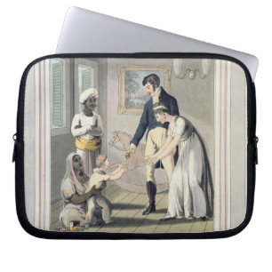 Eine europäische Dame und ihre Familie, Laptopschutzhülle