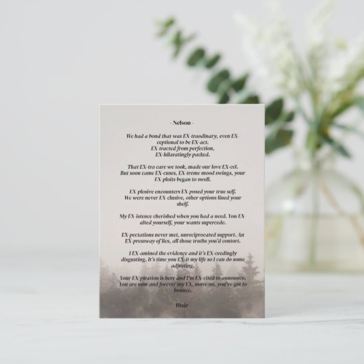 Eine EX Story Breakcard Ankündigung (Stehend Vorderseite)