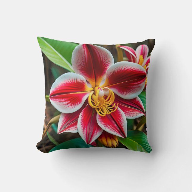 Eine exotische Blume Kissen (Vorderseite)