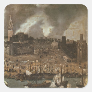 Eine Expedition von Sevilla nach Quadratischer Aufkleber