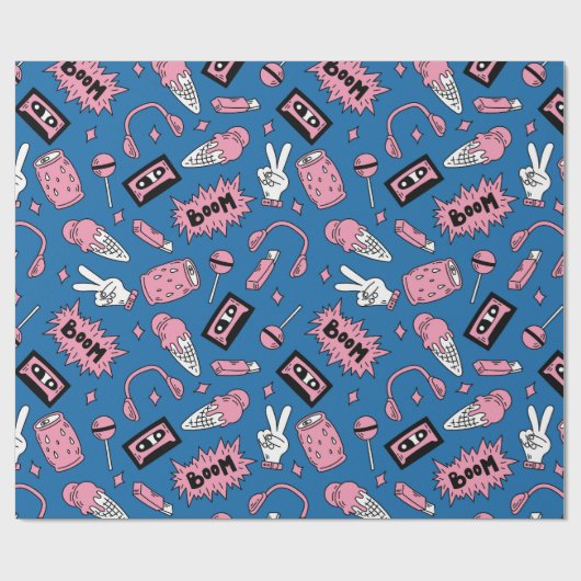 Eine Explosion aus den 90er Jahren Geschenkpapier (Flach)