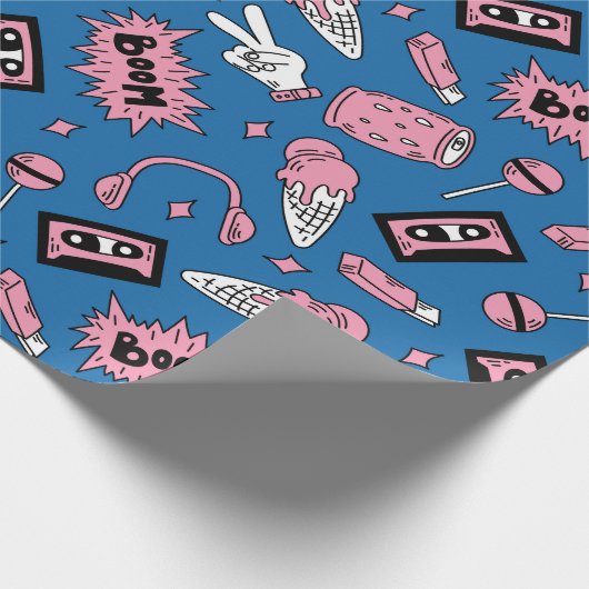 Eine Explosion aus den 90er Jahren Geschenkpapier (Ecke)