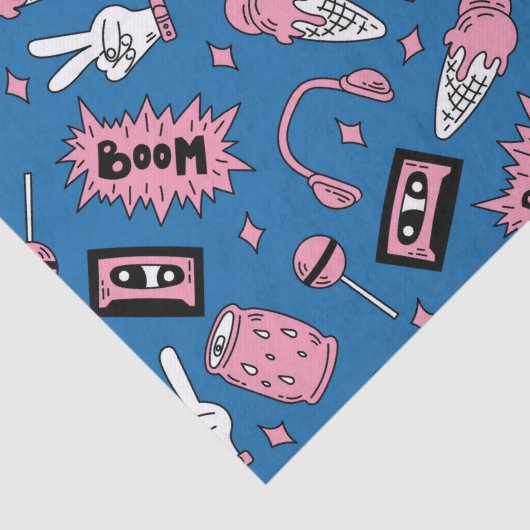 Eine Explosion aus den 90er Jahren Seidenpapier (Detail)