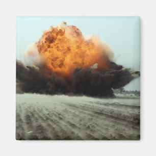 Eine Explosion bricht aus Magnet