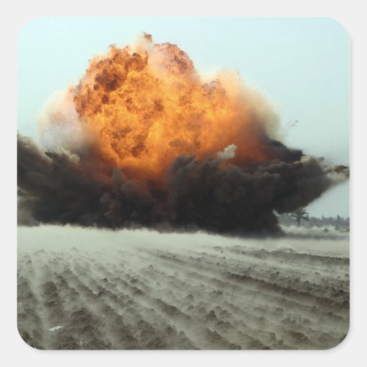 Eine Explosion bricht aus Quadratischer Aufkleber (Vorderseite)