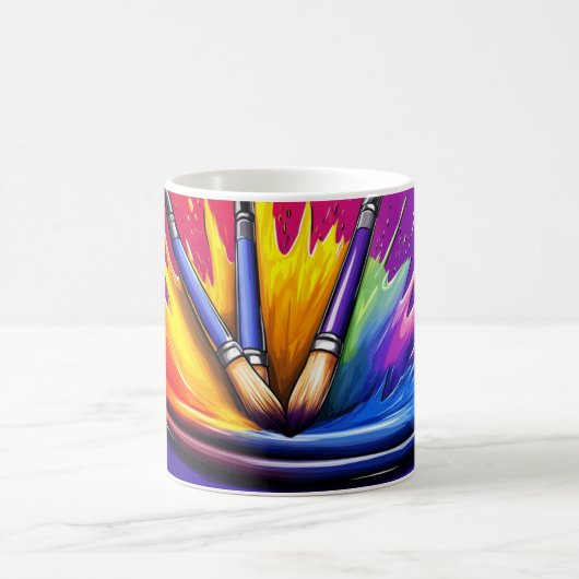 Eine Explosion von lebendigen Farben aus einer Pal Kaffeetasse (Mittel)