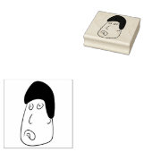 Eine expressive Gesichtsausdruck-Briefmarke Gummistempel (Stempel)