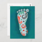 Eine Extravagante Fußpostkarte Postkarte (Vorne/Hinten)