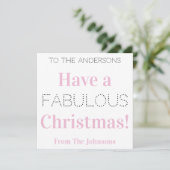 Eine fabelhafte Weihnachten Moderne rosa Typografi (Stehend Vorderseite)