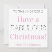 Eine fabelhafte Weihnachten Moderne rosa Typografi (Vorderseite)