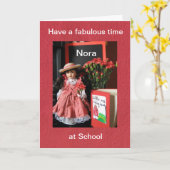 Eine fabelhafte Zeit in der Schule Nora haben eine Karte (Gelbe Blume)