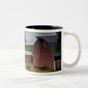 Eine Fahrt durch das Agrarland von Palouse 4 Zweifarbige Tasse