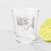 Eine Fahrt durch den Central Park Schnapsglas (Rückseite)