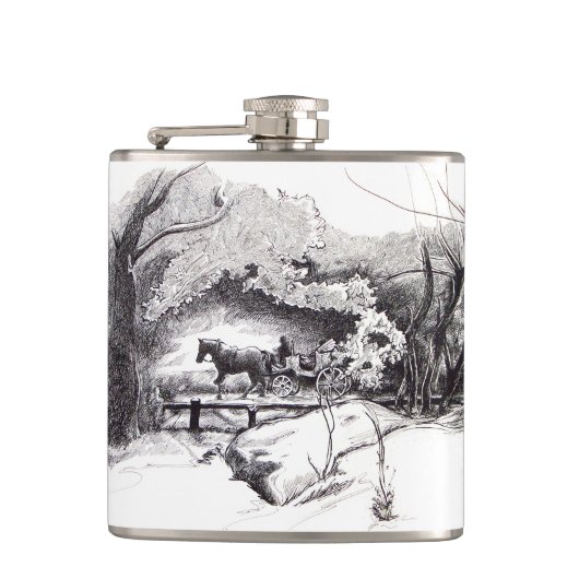 Eine Fahrt durch die Flasche Central Park Flachmann (Vorderseite)
