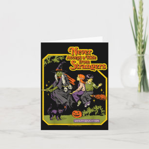 Eine Fahrt Hexen Halloween Sarkastisch Retro Lusti Karte